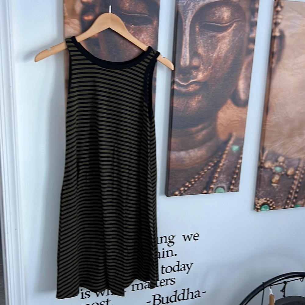 Striped trapeze dress
